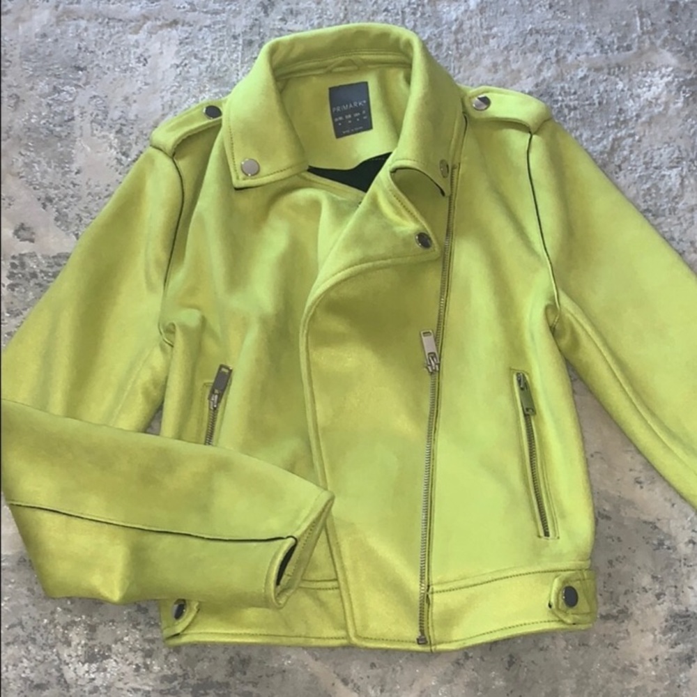 COPY - Moto jacket lime green